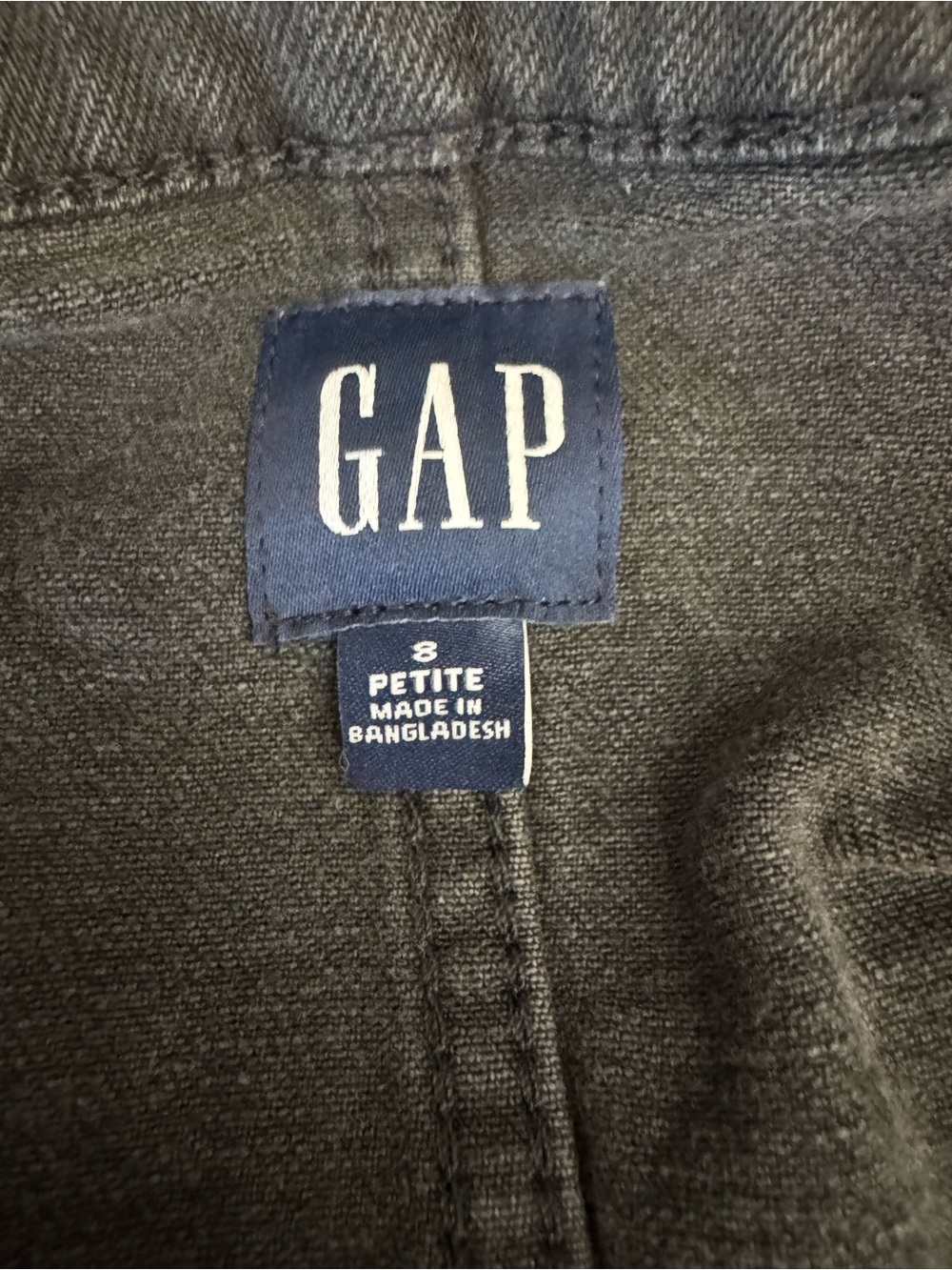 GAP Black 100% Cotton Denim Dress 8P - Picture 6 of 7